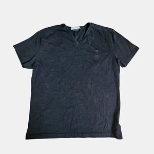 Versace Medusa Logo Embroidered V-Neck T-Shirt‎ S  Luxury Elevated Basic Staple